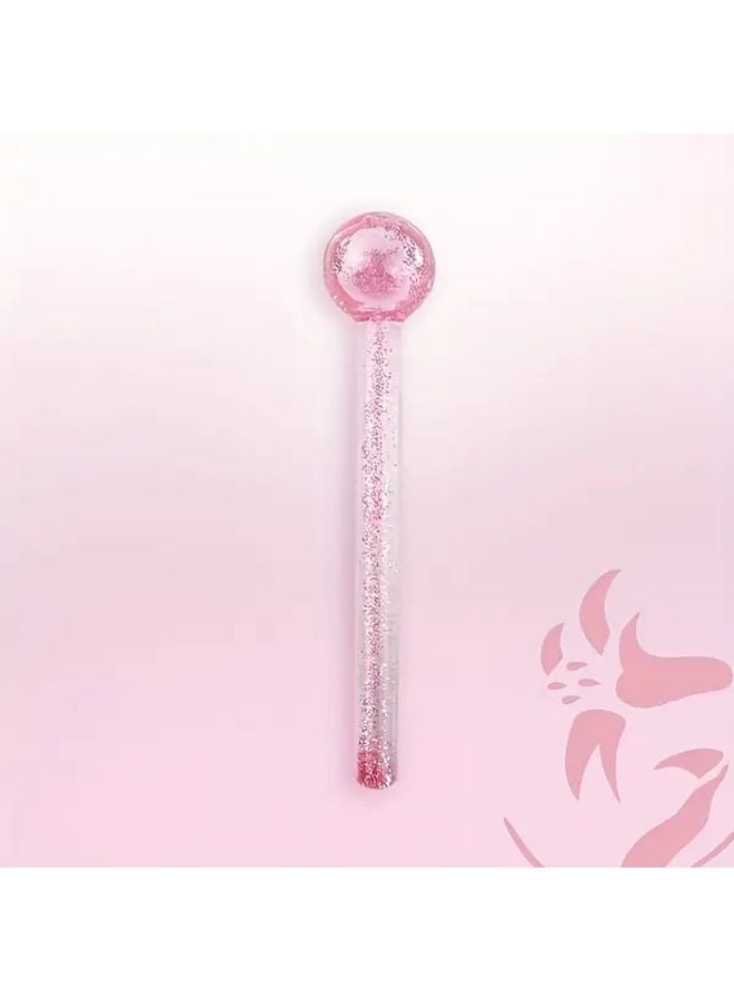 Pink Ice Ball Facial Massage Stick Manual Gua Sha Tool For Skincare Routine - Image 1
